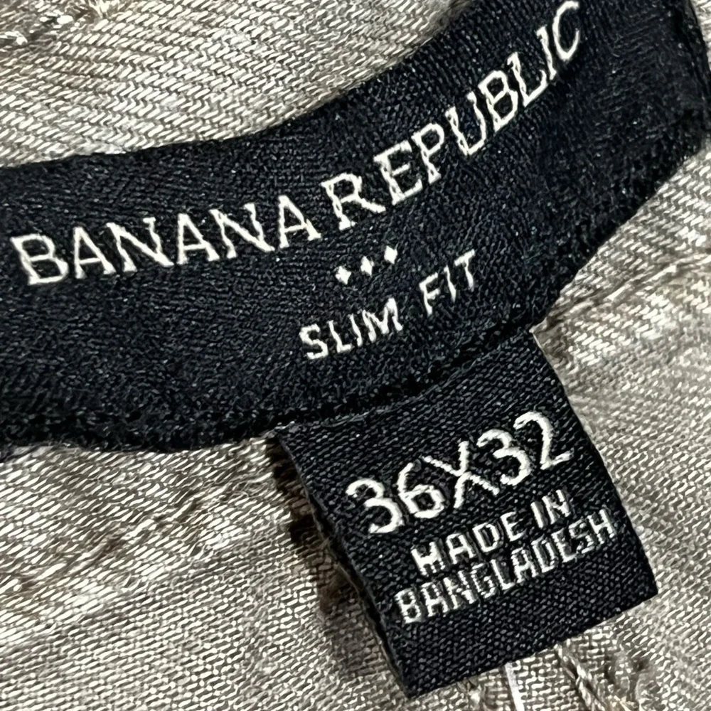 NWT Banana Republic Slim Fit 36W 32L Brown Structured Cotton Khaki Jeans Chinos